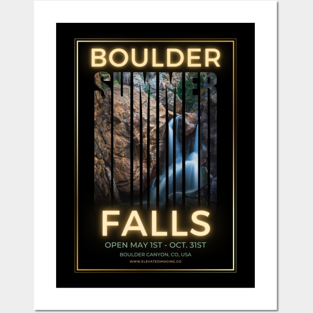 Boulder Falls Feature Poster Wall Art by ElevatedCT